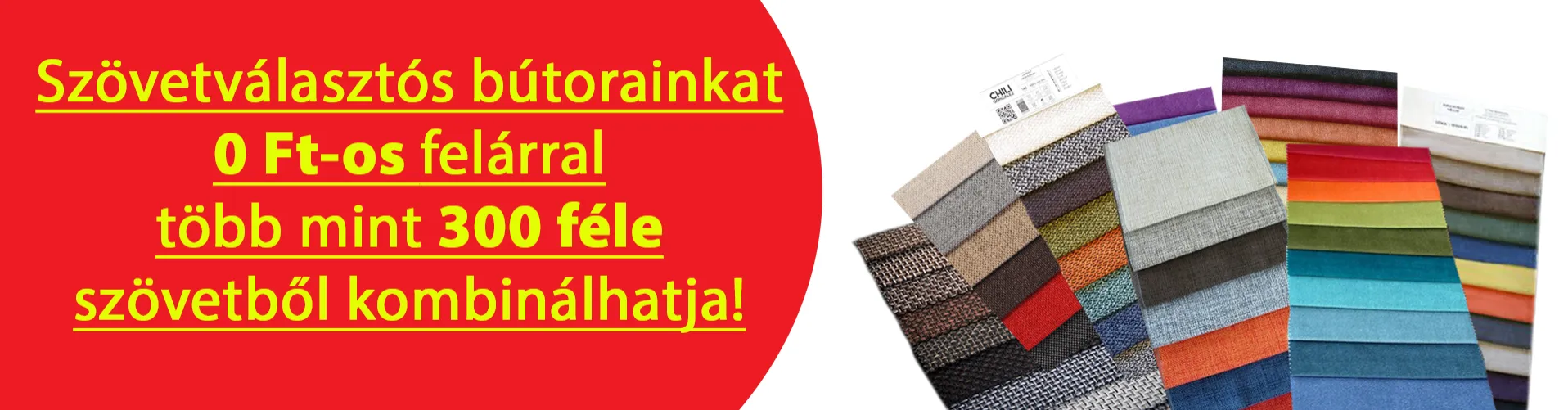 szövetválasztós felár nélkül