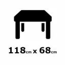 118 cm x 68 cm