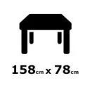 158 cm x 78 cm