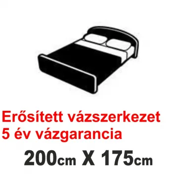 200 cm x 175 cm (203 x 184 x 90) Erősített