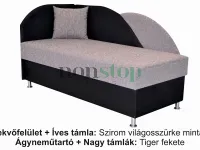 Akciós Senior magas fekhelyes saroktámlás egyszemélyes ágy