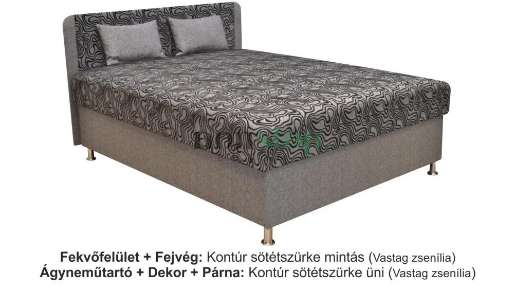 Akciós Senior magas fekhelyes franciaágy+2 db párna