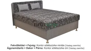Akciós Senior magas fekhelyes franciaágy+2 db párna