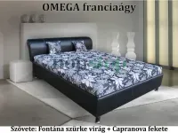 Omega franciaágy ajándék párnákkal, Választható szövetekkel, 0 Ft-os felárral!