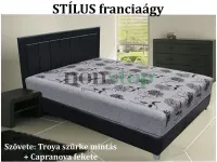 Stílus Boxspring ágyneműtartós franciaágy Választható szövetekkel, 0 Ft-os felárral!