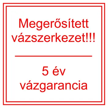 Erősített vázszerkezet és 5 év vázgarancia