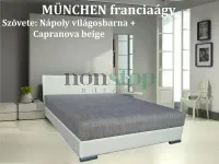 München Boxspring ágyneműtartós franciaágy Választható szövetekkel, 0 Ft-os felárral