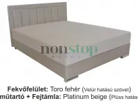 Akciós Stílus Boxspring ágyneműtartós franciaágy