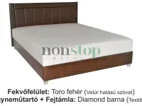 Akciós Stílus Boxspring ágyneműtartós franciaágy