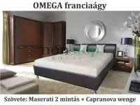 Omega franciaágy ajándék párnákkal, Választható szövetekkel, 0 Ft-os felárral!