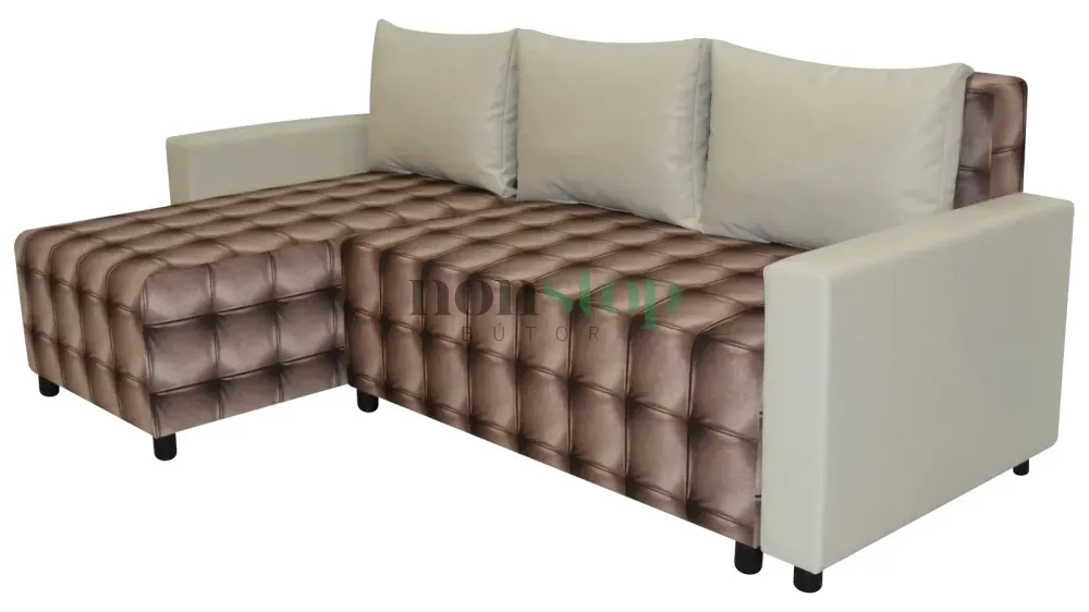 málta sötétbarna - beige bőr