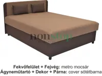 Akciós Magas fekhelyes saroktámlás franciaágy 200x120cm-es méretben